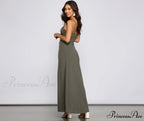 Effortless Style Stylish Tie-Front Maxi Dress