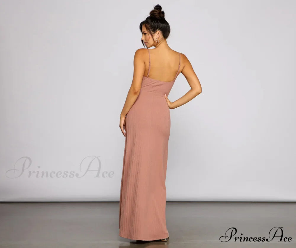 Effortless Style Stylish Tie-Front Maxi Dress