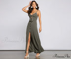 Effortless Style Stylish Tie-Front Maxi Dress