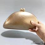 Egg-shaped Violet Shell Acrylic Purse Crossbody