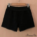 Elastic High Waist Lace Shorts
