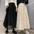 Elastic High Waist Lace Skirts