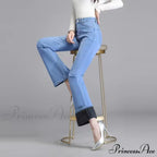 Elastic High Waist Woman Flare 2024 New Korean Fashion Clothing Pockets Slim Denim Solid Casual Flare Jean