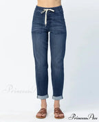 Elastic Skinny Pencil Casual Denim Drawstring High Waist Women's Fashionable Jean