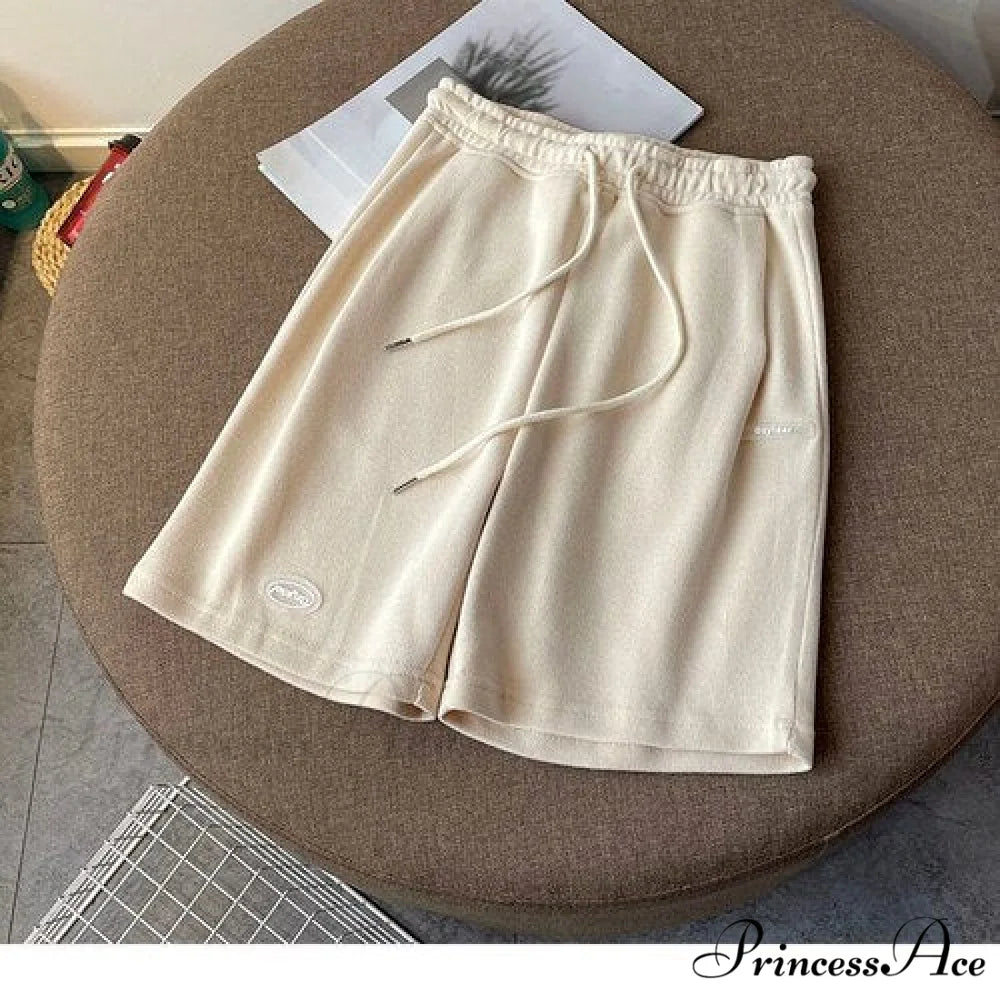 Elastic Waist Cotton Casual Biker Shorts