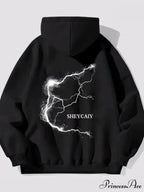 Electric Graphic Rap Fleece Hoodie
