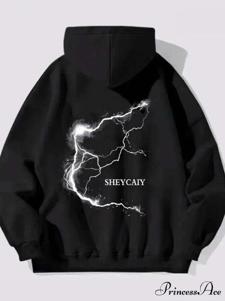 Electric Graphic Rap Fleece Hoodie