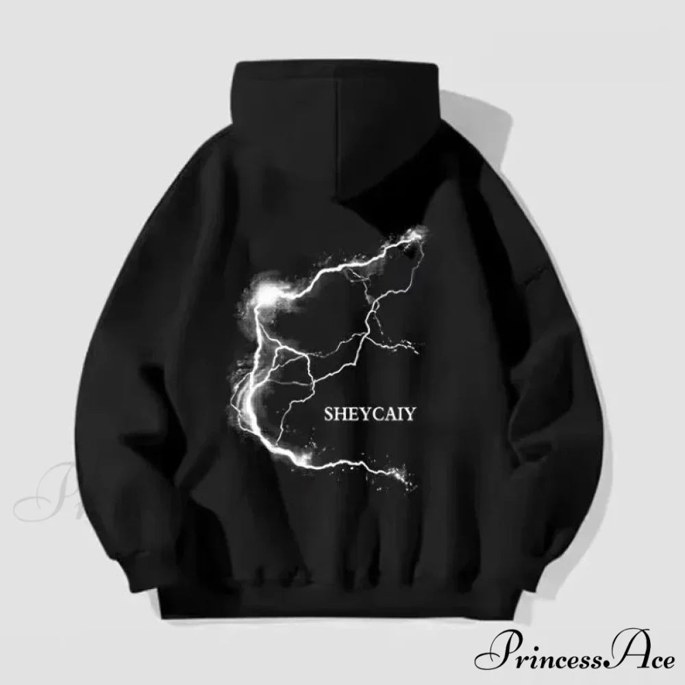 Electric Graphic Rap Fleece Hoodie