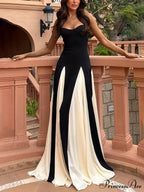 Elegance Panelled Tulle Charming A-line Slip Maxi Dress