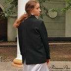 Elegant Black Single-breasted Women Blazer