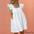 Elegant Butterfly Sleeve Beach Party Dress