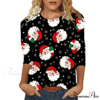 Elegant Casual Loose Round Neck Outdoor Autumn Winter Christmas Tree Hoodie