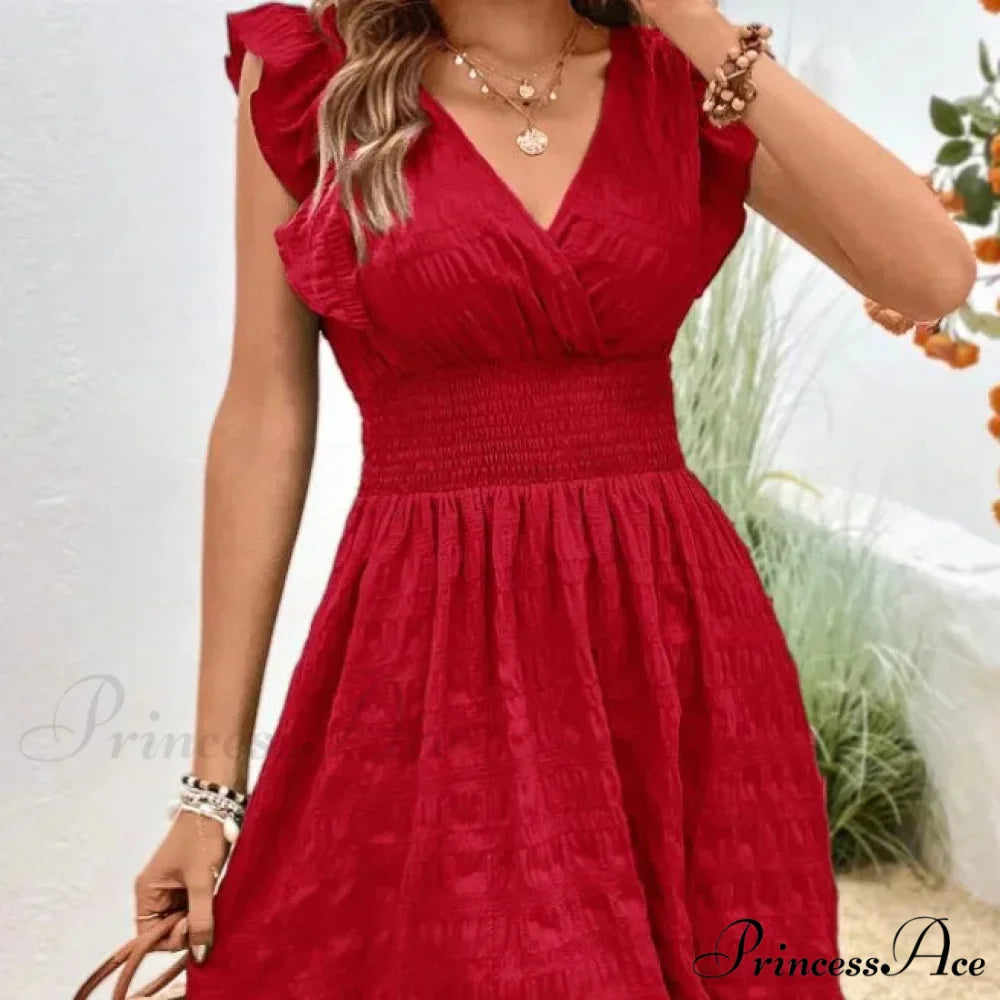 Elegant Casual Slim Sleeveless Holiday Beach Christmas Party Dress