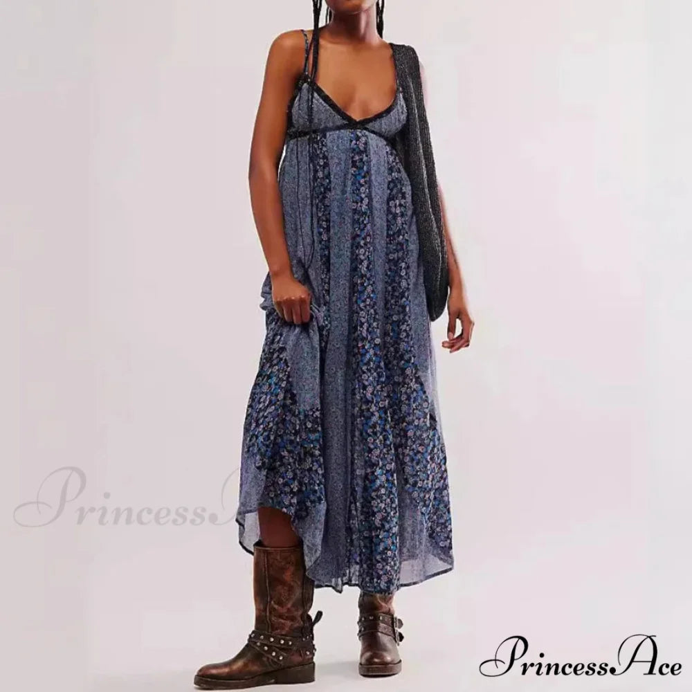 Elegant Chiffon Floral Bohemian Dress