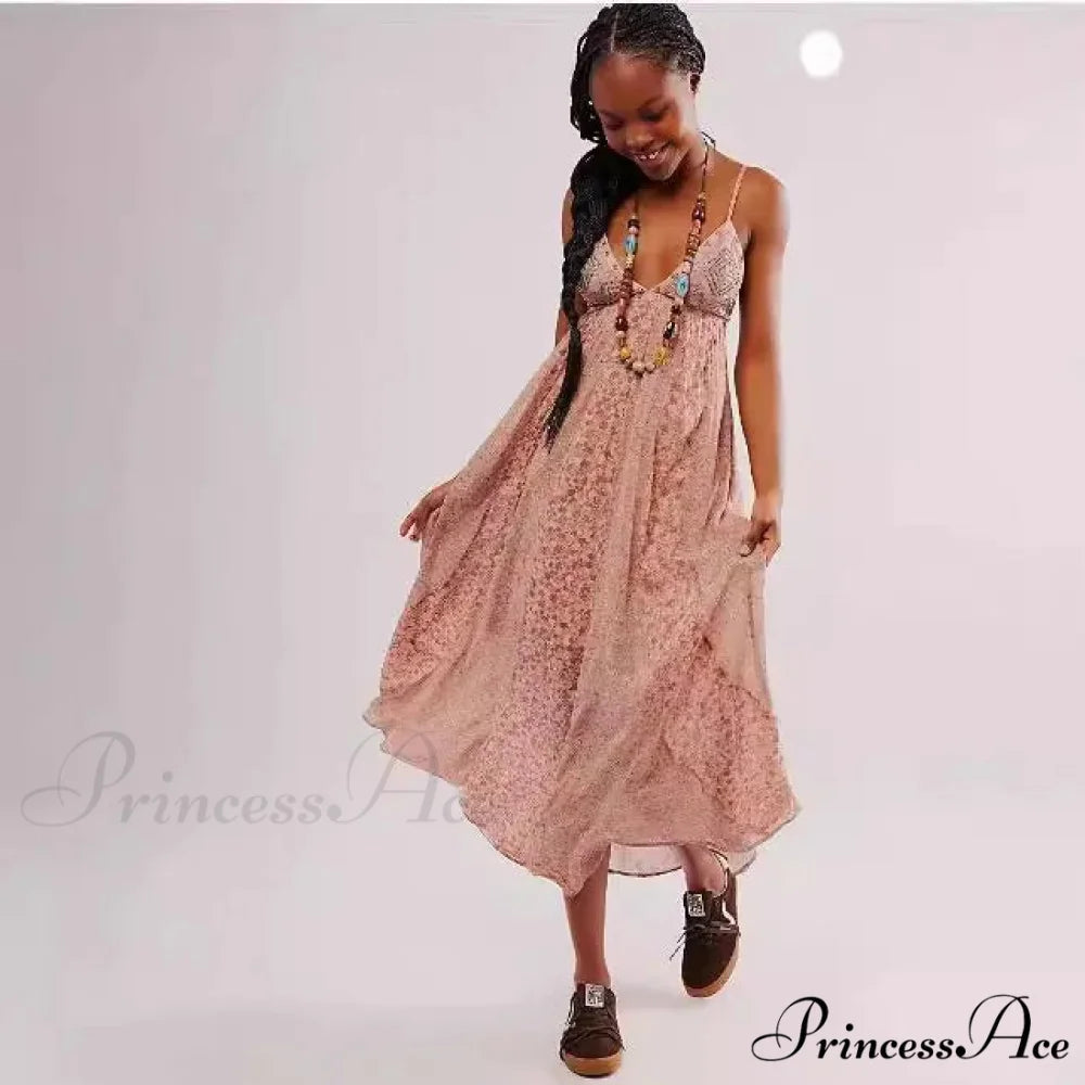 Elegant Chiffon Floral Bohemian Dress