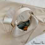 Elegant Crescent Faux Leather Crossbody Purse