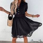 Elegant Crochet Lace Patchwork Flower Dress