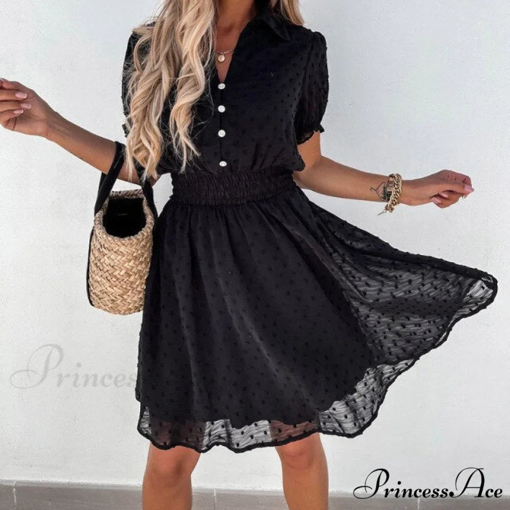 Elegant Crochet Lace Patchwork Flower Dress