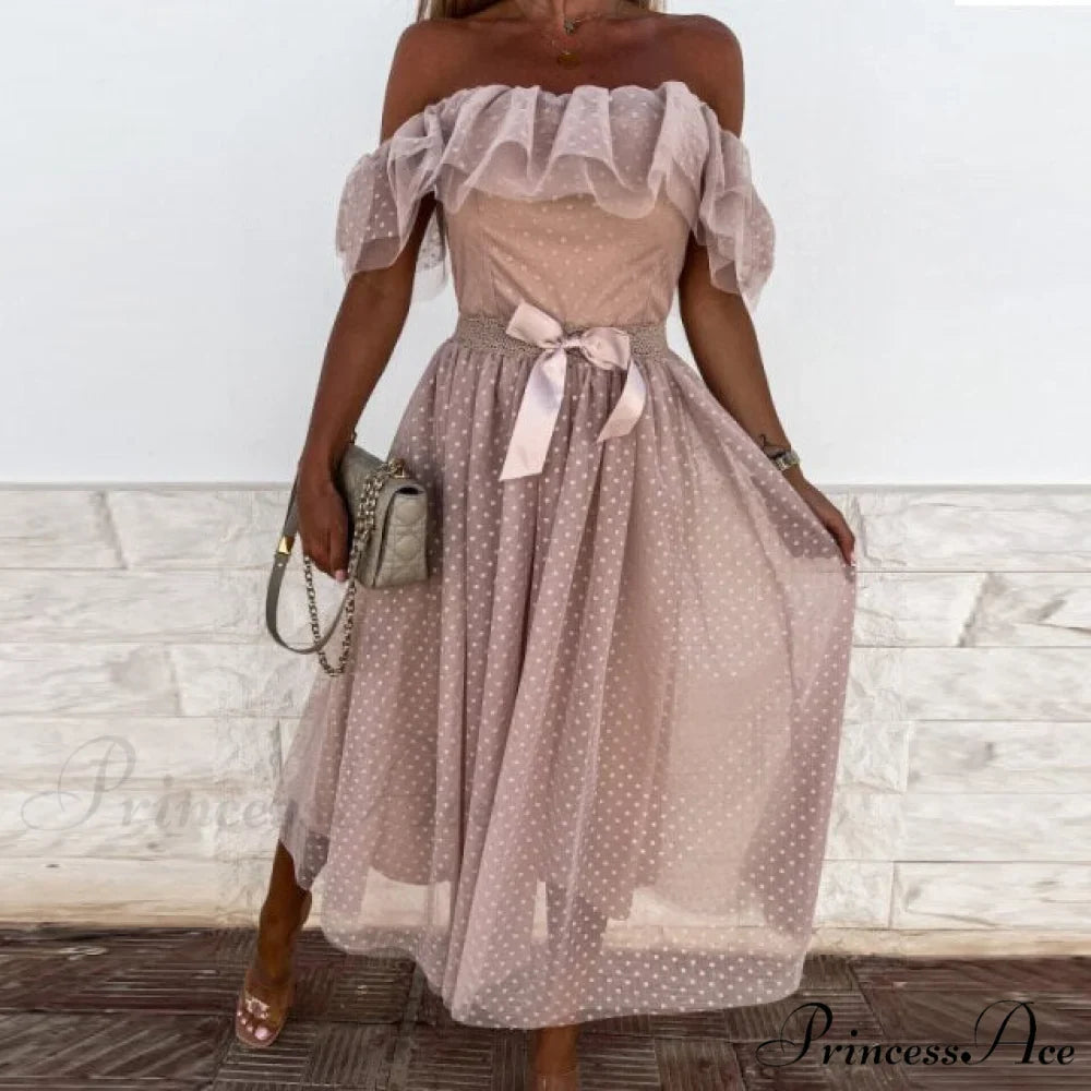 Elegant Crochet Lace Patchwork Flower Dress