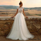Elegant Extended Train Royal Wedding Gown