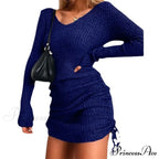 Elegant Fashion V-Neck Long Sleeve Bodycon Party Dresses