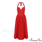 Elegant Fit and Flare Casual Sexy Christmas Party Dress