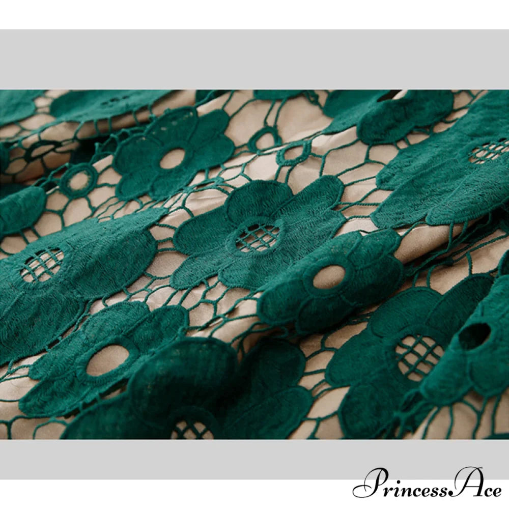 Elegant Flower Hollow Out Lace Skirts