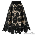 Elegant Flower Hollow Out Lace Skirts