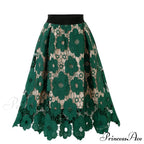 Elegant Flower Hollow Out Lace Skirts