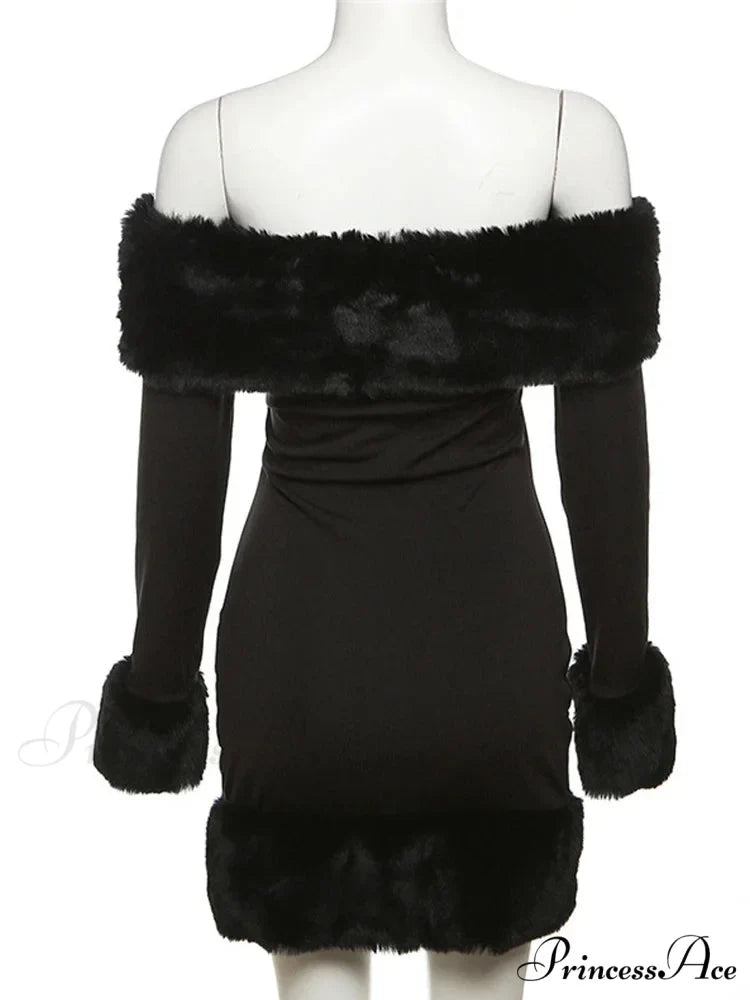 Elegant Fluffy Strapless Mini Christmas Party Dress