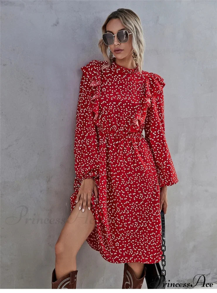 Elegant Full Sleeve High Waist Ladies Long Dress