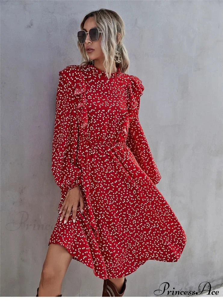 Elegant Full Sleeve High Waist Ladies Long Dress