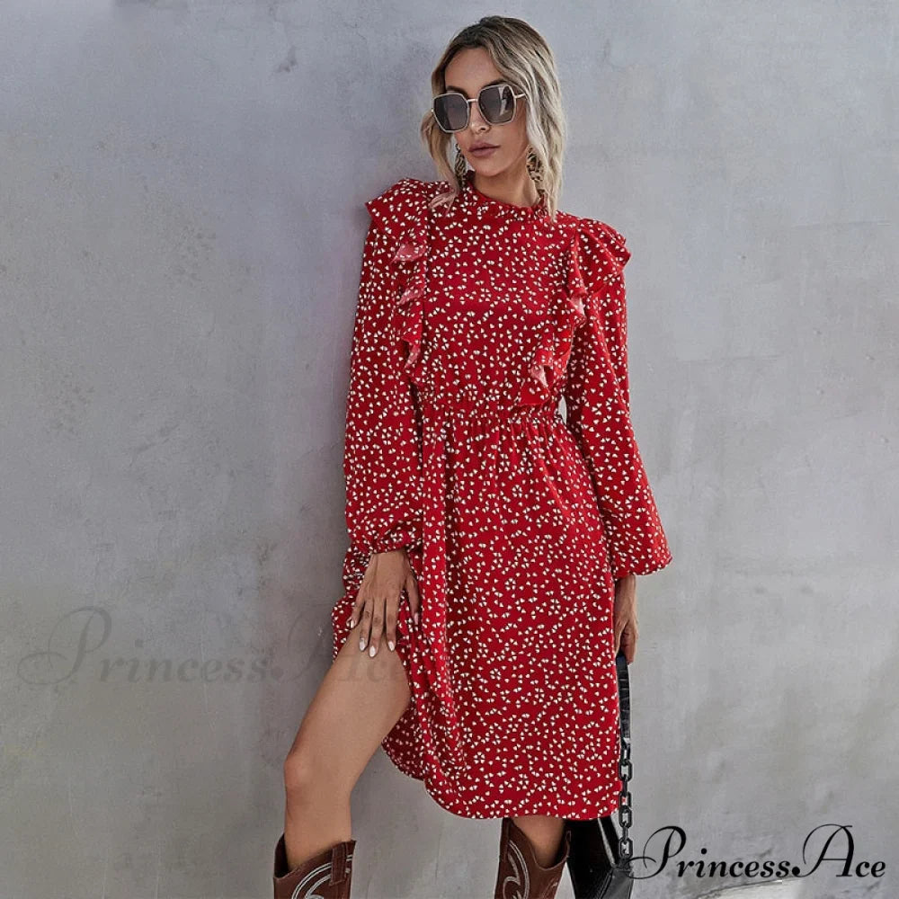 Elegant Full Sleeve High Waist Ladies Long Dress