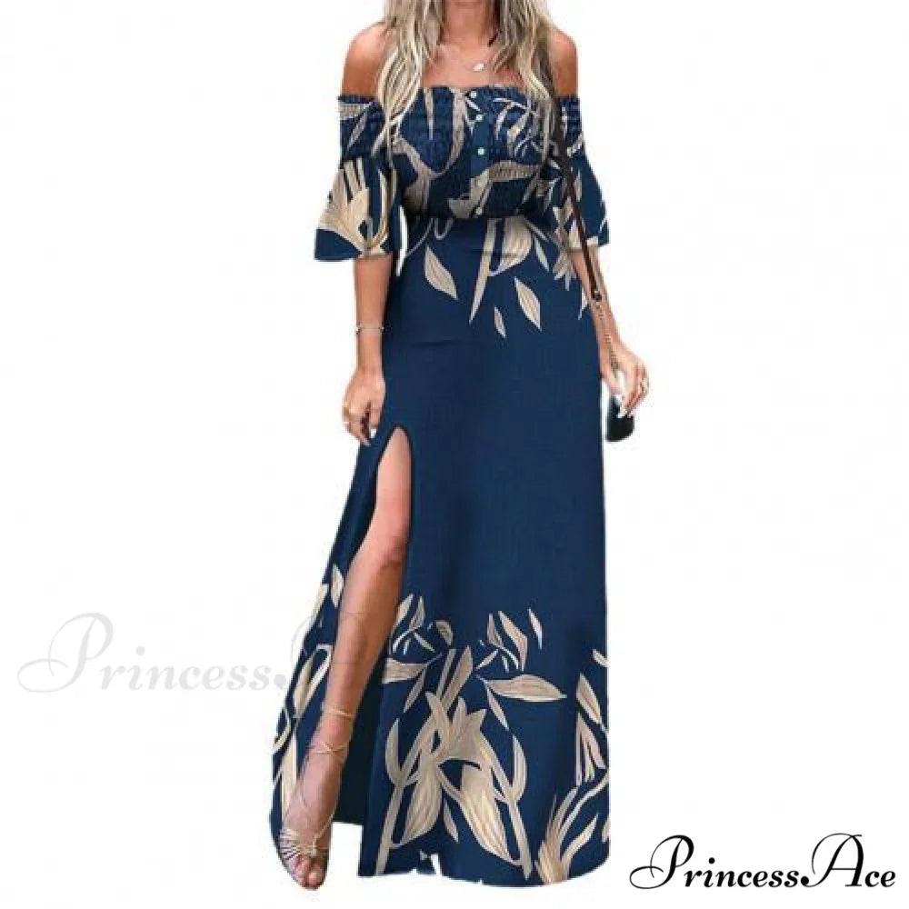 Elegant High Split Ruched Buttons Dress