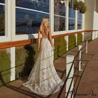 Elegant Lace Extended Train Bridal Wedding Gown