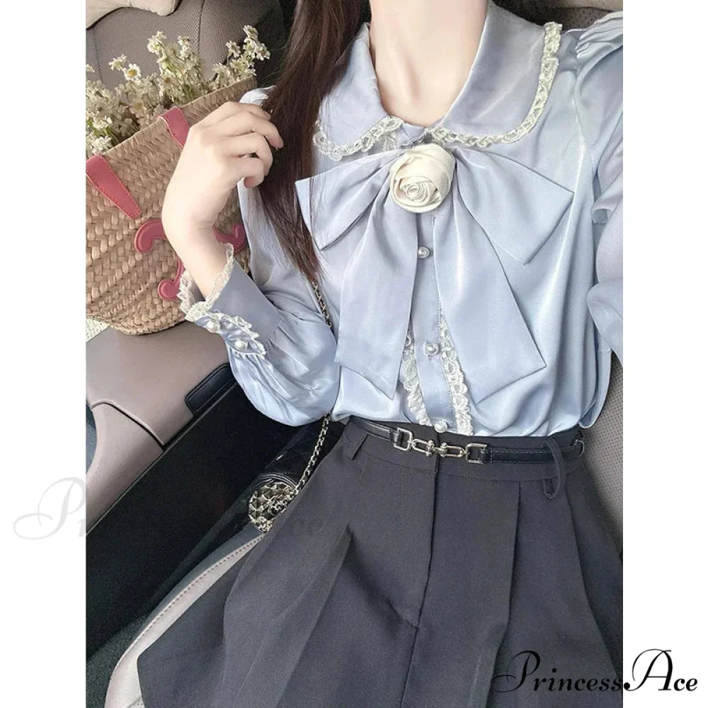 Elegant Lace Lolita Sophisticated Long Sleeve Blouse