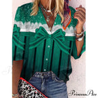 Elegant Loose Abstraction Print Shirt