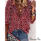 Elegant Loose Abstraction Print Shirt