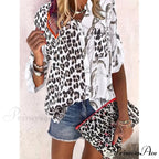 Elegant Loose Abstraction Print Shirt