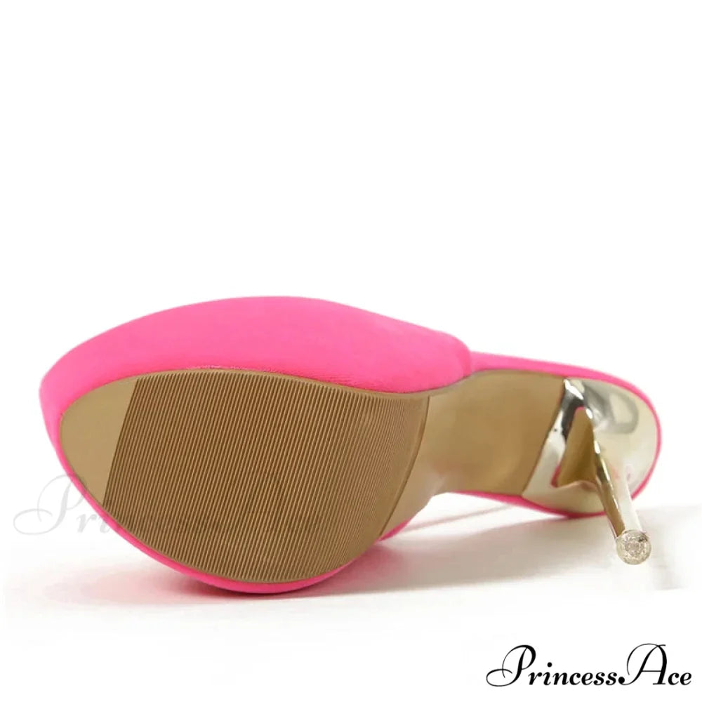 Elegant Metal Butterfly-Chain Back-Strap Extreme High Platform Prom Wedding Sexy Pumps High Heel