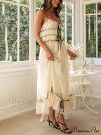 Elegant Off-Shoulder Stylish Strap Patchwork Dress