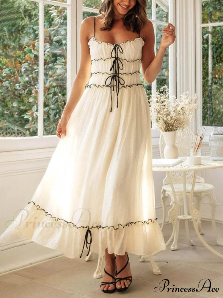 Elegant Off-Shoulder Stylish Strap Patchwork Dress