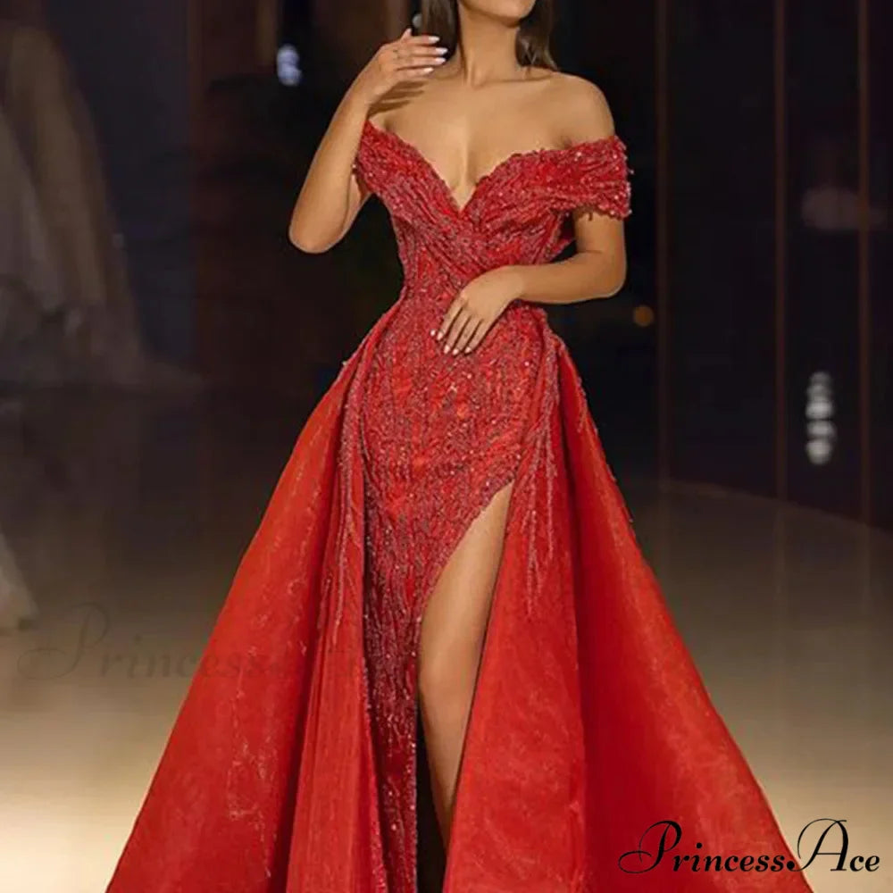 Elegant Off Shoulder Wedding Party Dress