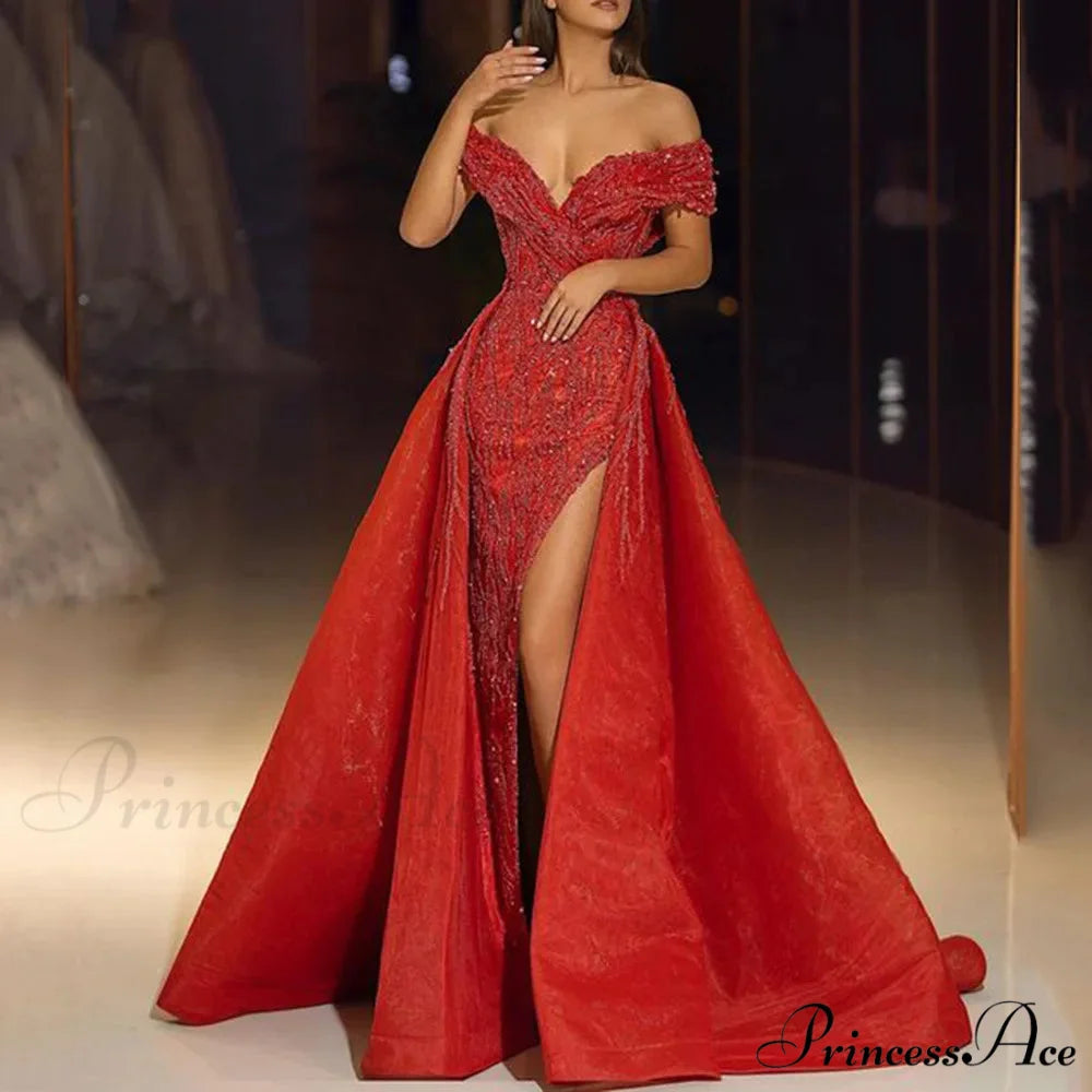 Elegant Off Shoulder Wedding Party Dress