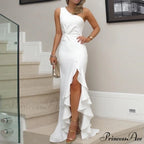 Elegant One Shoulder Bandage Sexy Sleeveless Dress