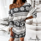 Elegant Puff Shoulder Long Sleeve Dresses