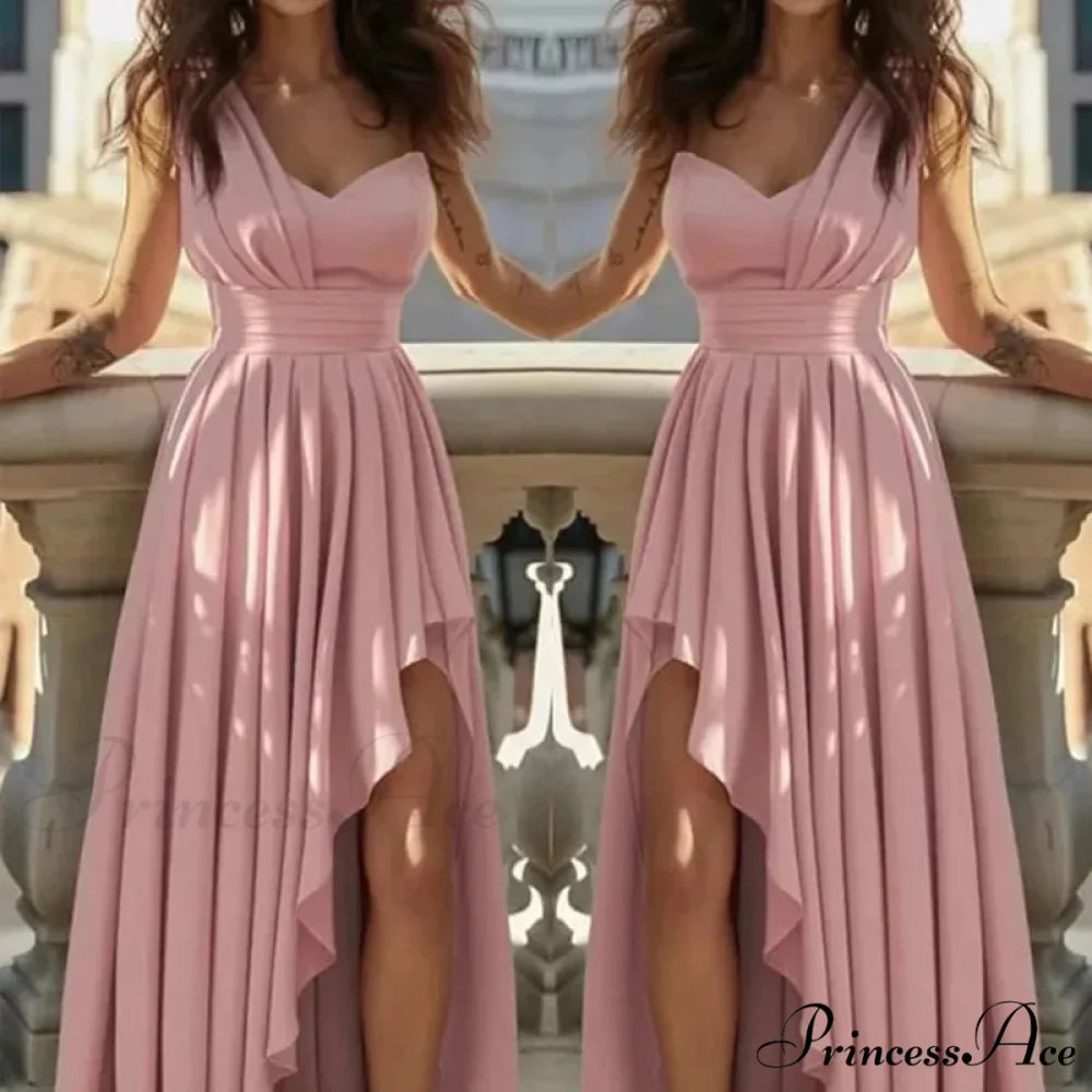 Elegant Red Cocktail Graduation Bridesmaid Formal Christmas Party Dress