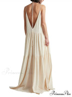 Elegant Resort Deep Charming V-Neckline Strappy Maxi Dress