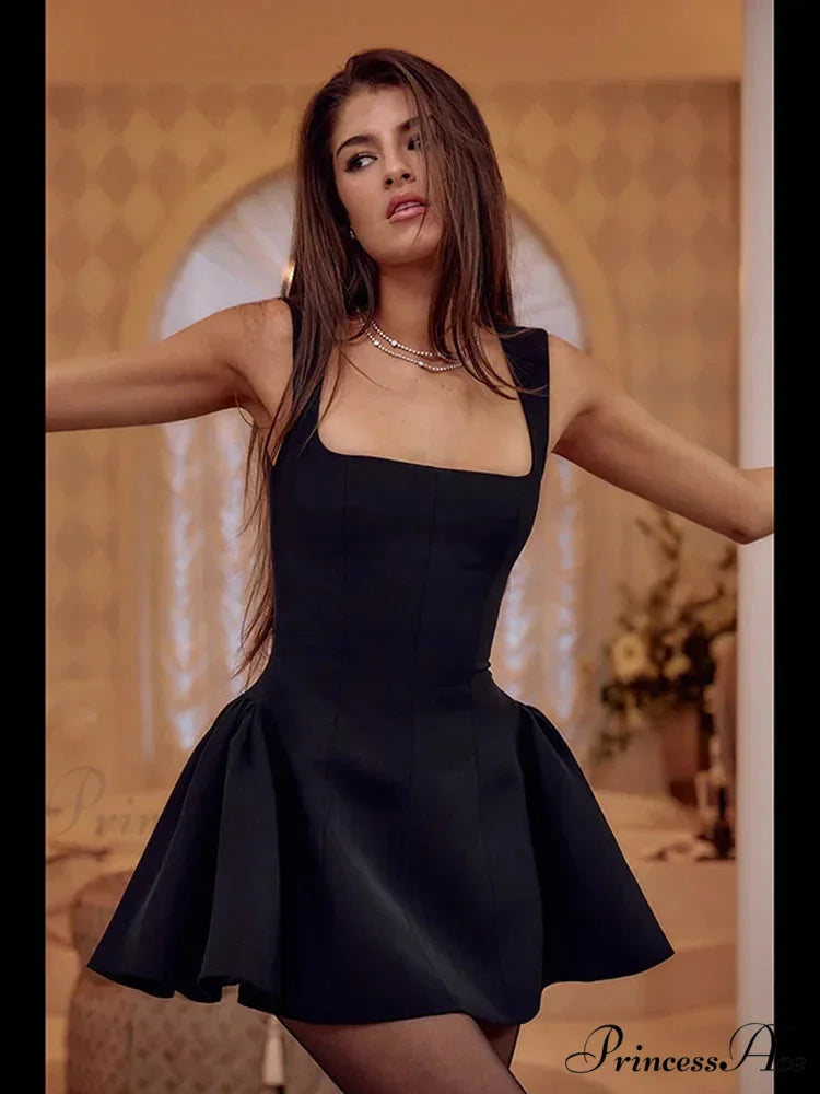 Elegant Slim Sleeveless Sexy Chic Christmas Party Dress