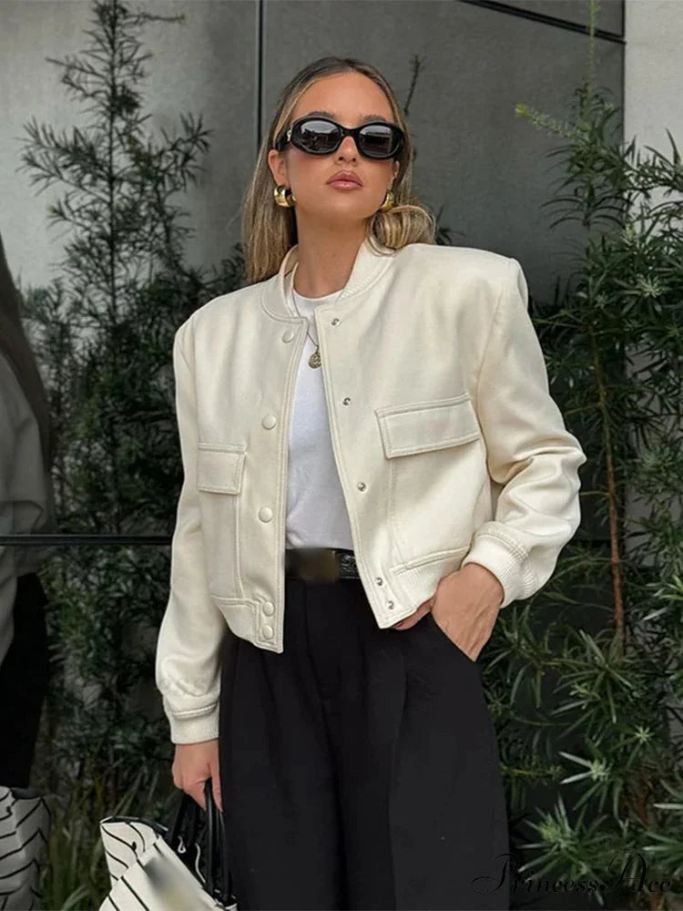 Elegant Solid Single-breasted Motorcycle Chic Long Sleeves With Pocket Autumn Stylish Coat